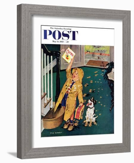 "Happy Mother's Day" Saturday Evening Post Cover, May 11, 1957-Richard Sargent-Framed Giclee Print