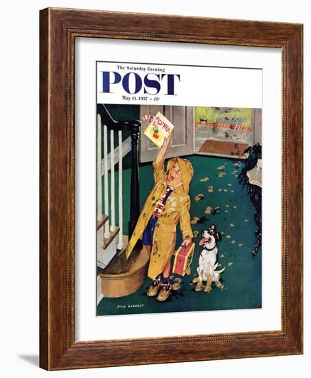 "Happy Mother's Day" Saturday Evening Post Cover, May 11, 1957-Richard Sargent-Framed Giclee Print