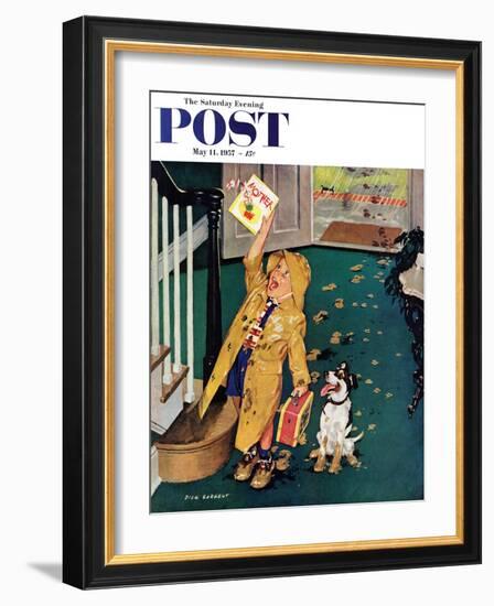 "Happy Mother's Day" Saturday Evening Post Cover, May 11, 1957-Richard Sargent-Framed Giclee Print