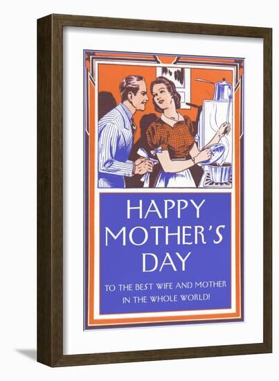 Happy Mothers Day, Fifties, To the Best...-null-Framed Art Print