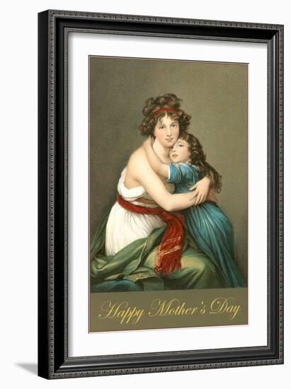 Happy Mothers Day, Grecian Mother and Child-null-Framed Art Print