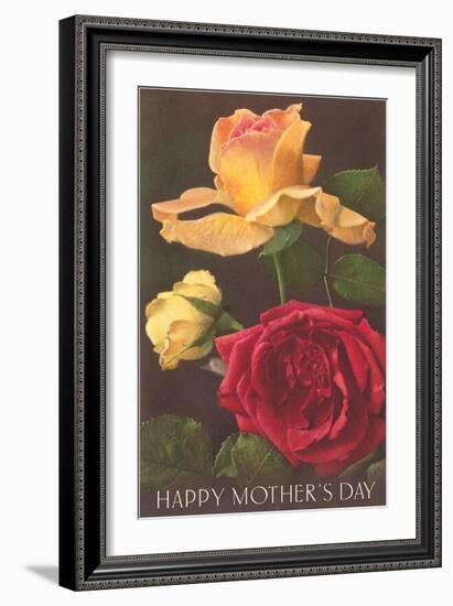 Happy Mothers Day, Roses-null-Framed Art Print