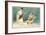 Happy New Year, Clown and Snowman-null-Framed Art Print