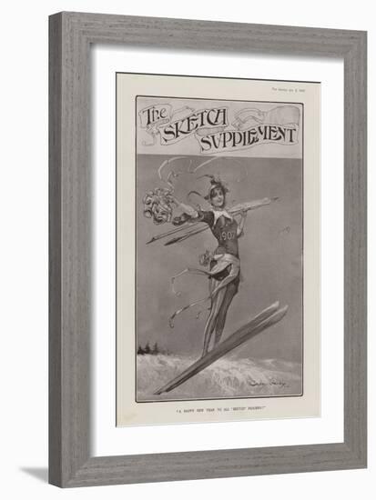 Happy New Year (Litho)-Dudley Hardy-Framed Giclee Print