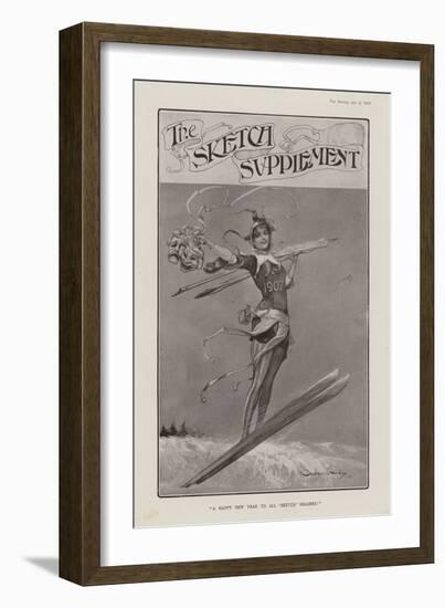 Happy New Year (Litho)-Dudley Hardy-Framed Giclee Print