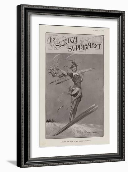 Happy New Year (Litho)-Dudley Hardy-Framed Giclee Print