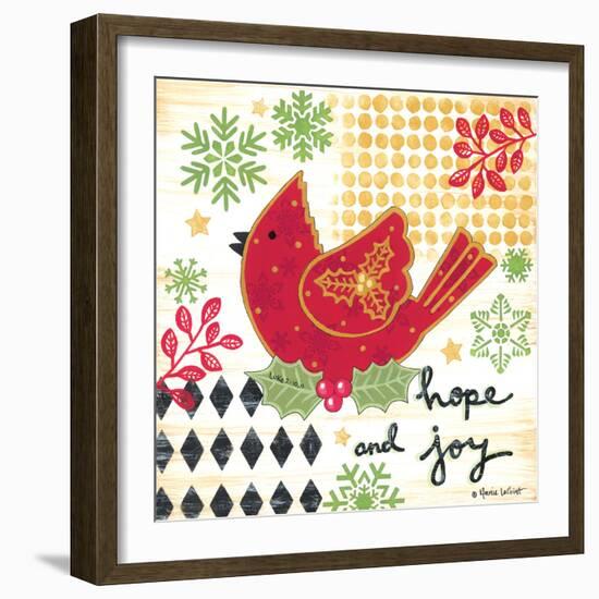 Happy Noel Cardinal-Annie LaPoint-Framed Art Print