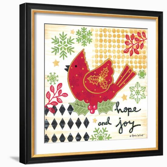 Happy Noel Cardinal-Annie LaPoint-Framed Art Print