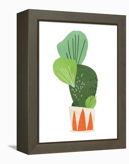 Happy Plants I-June Erica Vess-Framed Stretched Canvas