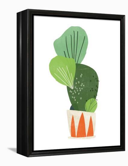 Happy Plants I-June Erica Vess-Framed Stretched Canvas