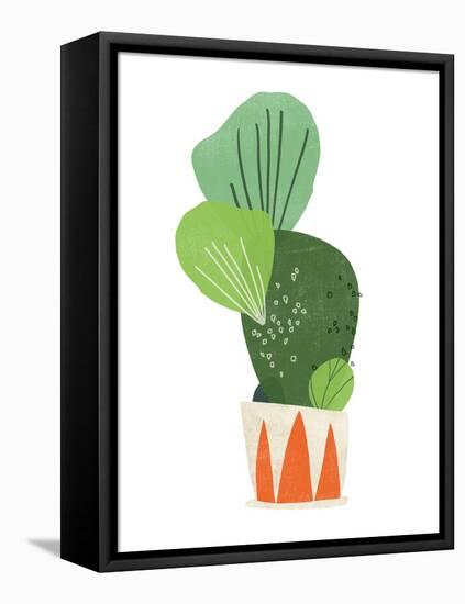 Happy Plants I-June Erica Vess-Framed Stretched Canvas