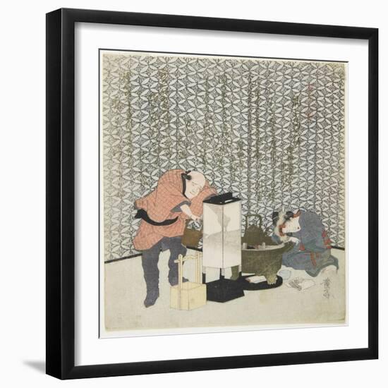Happy Rats, 1828-Keisai Eisen-Framed Giclee Print