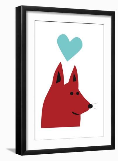 Happy Red Dog-Carla Martell-Framed Giclee Print