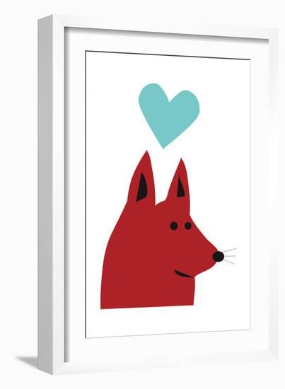 Happy Red Dog-Carla Martell-Framed Giclee Print