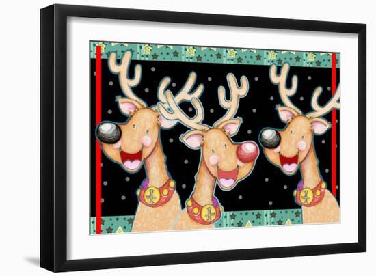 Happy Reindeer-Valarie Wade-Framed Giclee Print