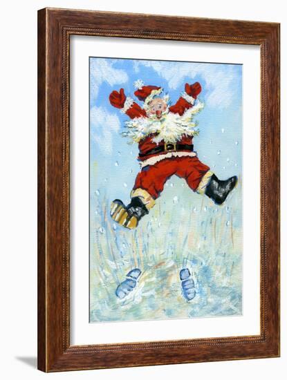 Happy Santa-David Cooke-Framed Giclee Print