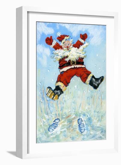 Happy Santa-David Cooke-Framed Giclee Print