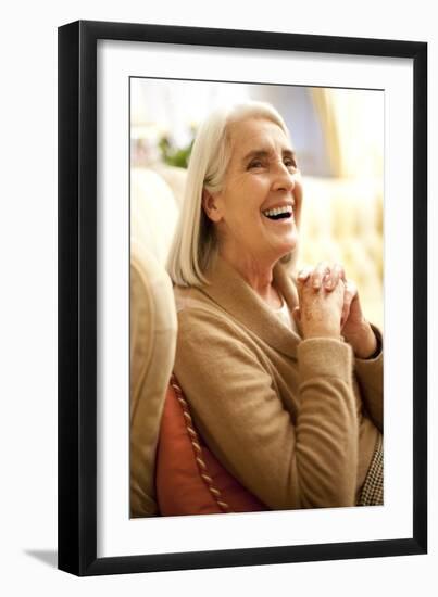 Happy Senior Woman-Science Photo Library-Framed Photographic Print