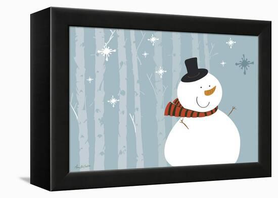 Happy Snowman-Anne Cote-Framed Premier Image Canvas