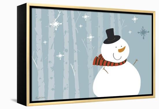 Happy Snowman-Anne Cote-Framed Premier Image Canvas