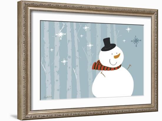 Happy Snowman-Anne Cote-Framed Giclee Print