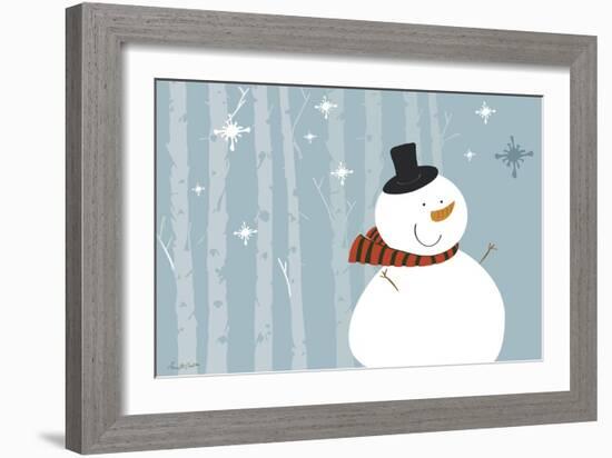 Happy Snowman-Anne Cote-Framed Giclee Print