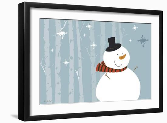 Happy Snowman-Anne Cote-Framed Giclee Print