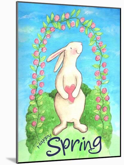 Happy Spring Bunny-Melinda Hipsher-Mounted Giclee Print