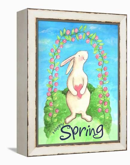 Happy Spring Bunny-Melinda Hipsher-Framed Premier Image Canvas