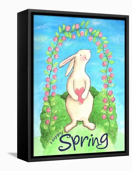 Happy Spring Bunny-Melinda Hipsher-Framed Premier Image Canvas