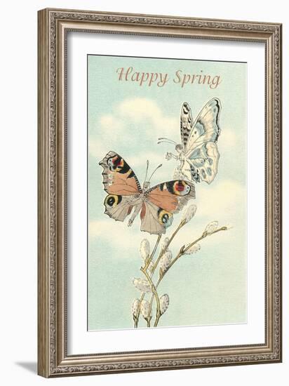 Happy Spring, Butterfly Fairies-null-Framed Art Print