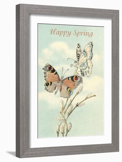 Happy Spring, Butterfly Fairies-null-Framed Art Print