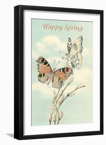 Happy Spring, Butterfly Fairies-null-Framed Art Print