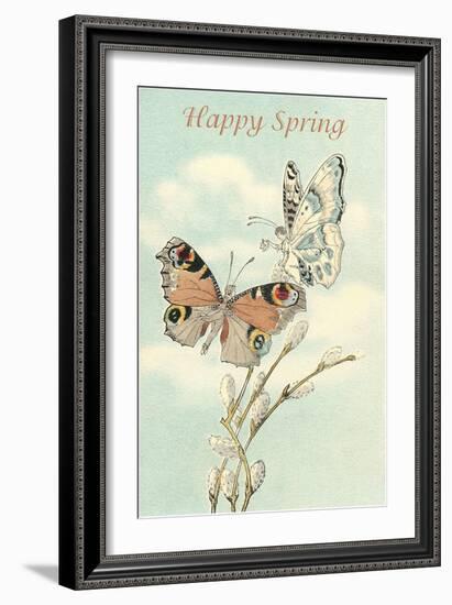 Happy Spring, Butterfly Fairies-null-Framed Art Print