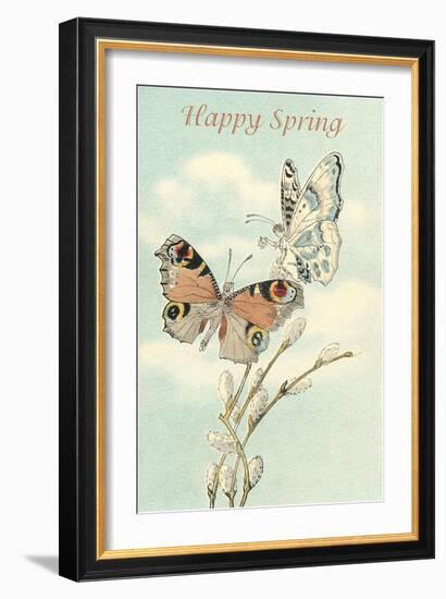 Happy Spring, Butterfly Fairies-null-Framed Art Print