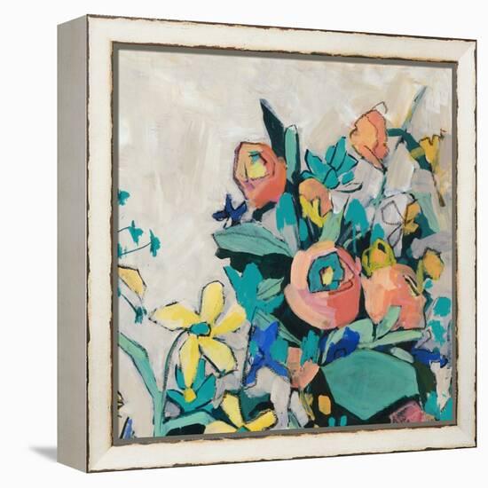 Happy Spring Florals I-Jacob Q-Framed Stretched Canvas