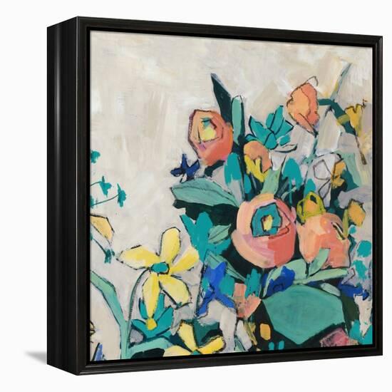 Happy Spring Florals I-Jacob Q-Framed Stretched Canvas