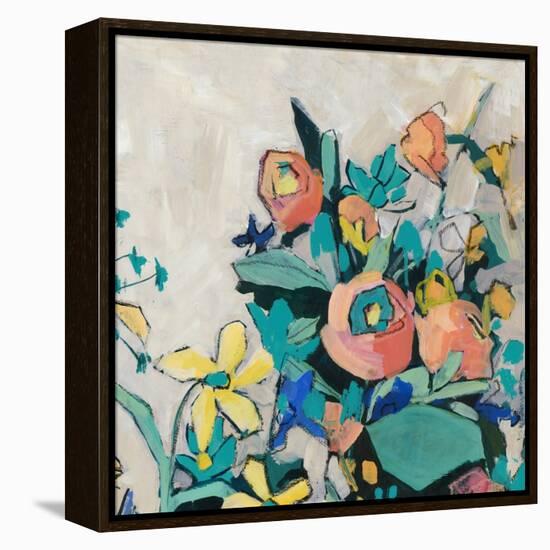 Happy Spring Florals I-Jacob Q-Framed Stretched Canvas