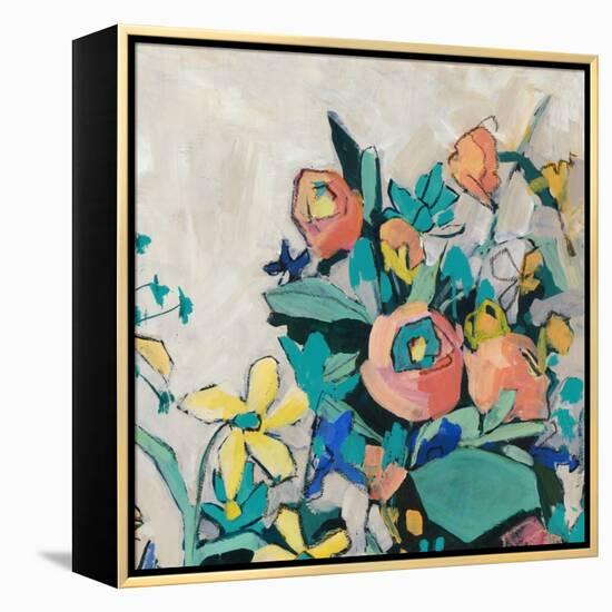 Happy Spring Florals I-Jacob Q-Framed Stretched Canvas