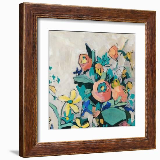 Happy Spring Florals I-Jacob Q-Framed Art Print