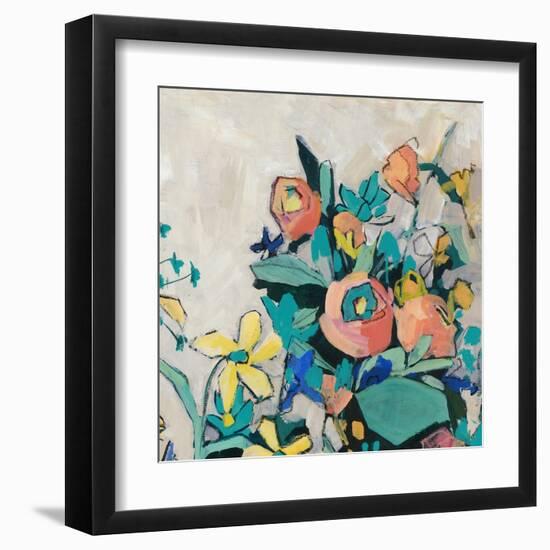 Happy Spring Florals I-Jacob Q-Framed Art Print
