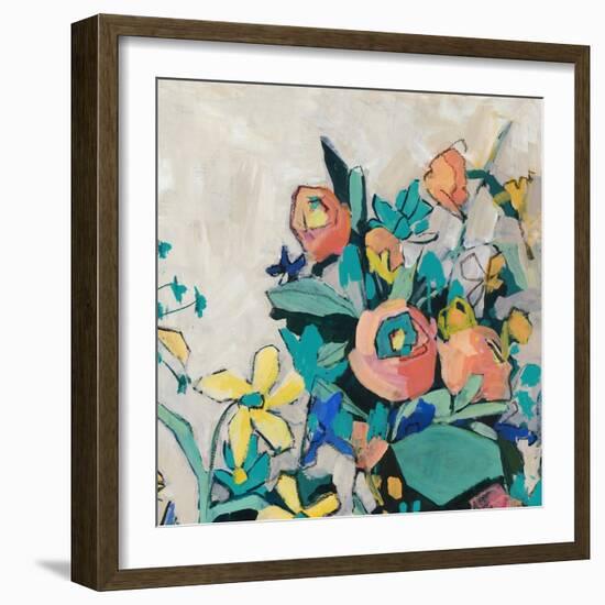 Happy Spring Florals I-Jacob Q-Framed Art Print