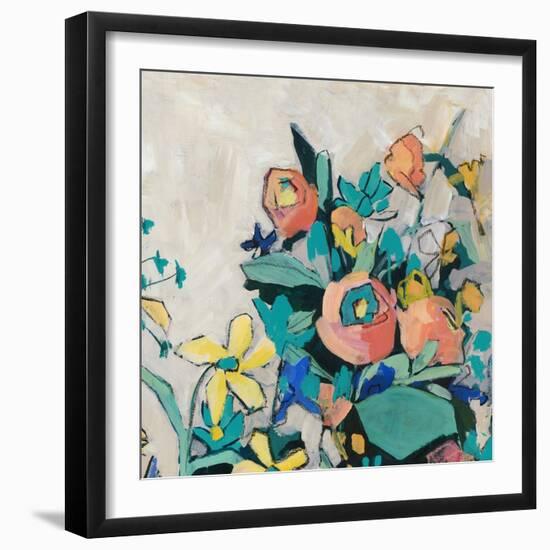 Happy Spring Florals I-Jacob Q-Framed Art Print