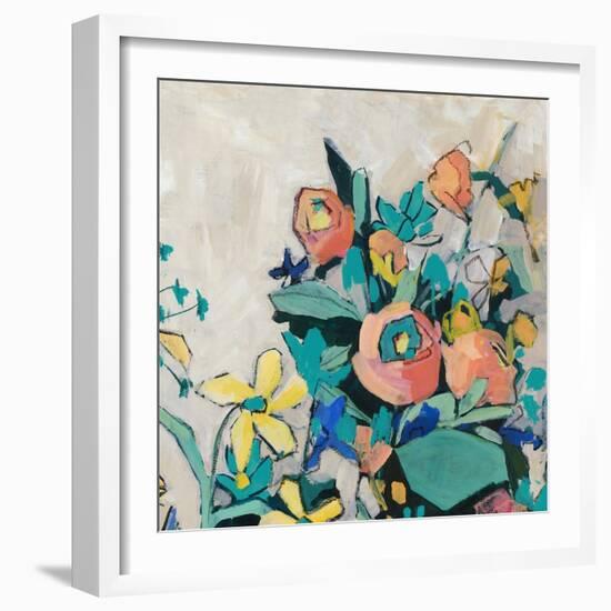 Happy Spring Florals I-Jacob Q-Framed Art Print