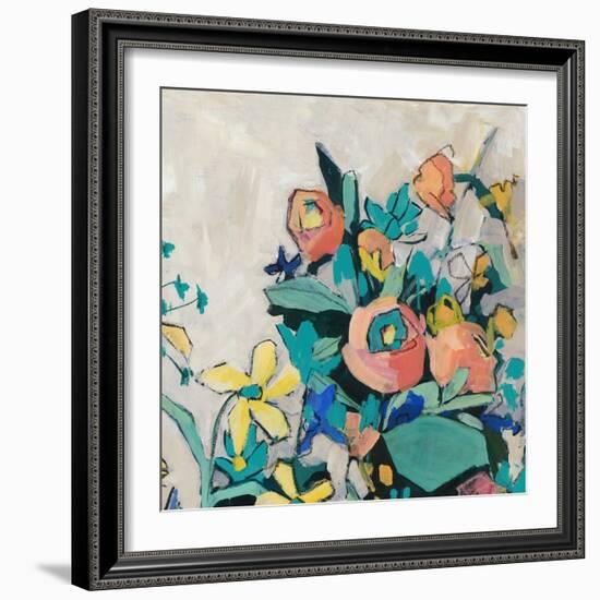 Happy Spring Florals I-Jacob Q-Framed Art Print