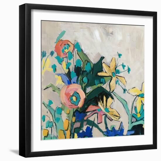 Happy Spring Florals II-Jacob Q-Framed Art Print