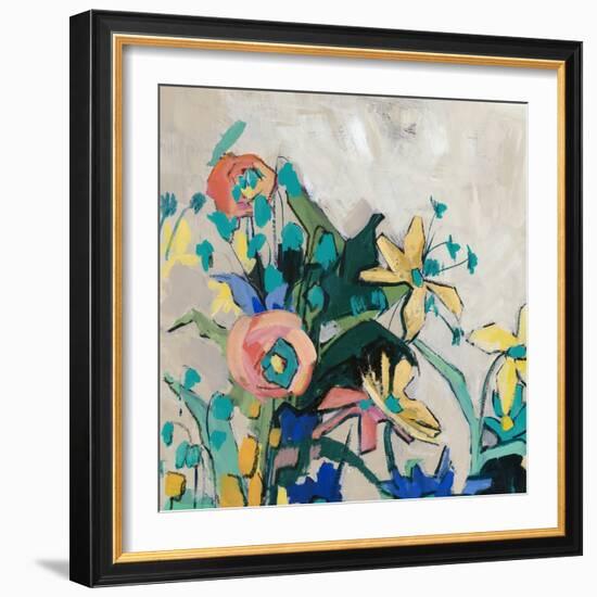 Happy Spring Florals II-Jacob Q-Framed Art Print