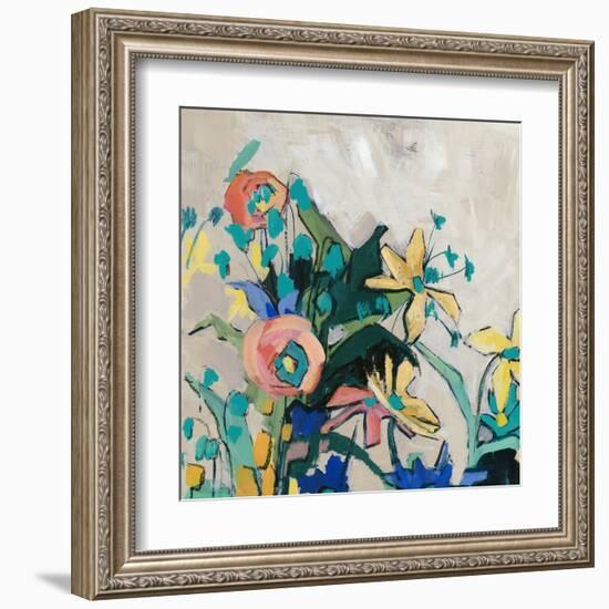 Happy Spring Florals II-Jacob Q-Framed Art Print