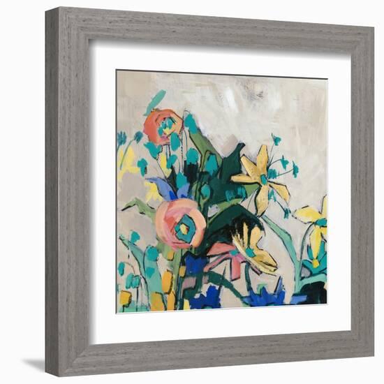 Happy Spring Florals II-Jacob Q-Framed Art Print