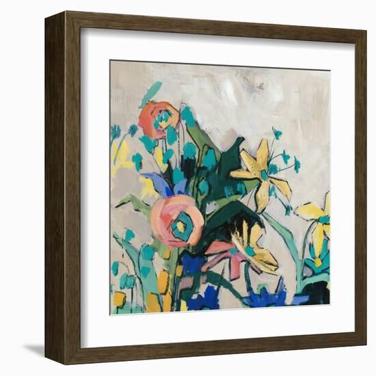 Happy Spring Florals II-Jacob Q-Framed Art Print